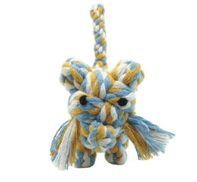 China Sustainable Blue Orange Cotton Rope Pet Toys Imported From China for sale