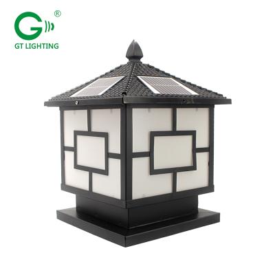 China Europe vintage yard park garden pathway 1w 2w 3w 5w solar led pillar light for sale