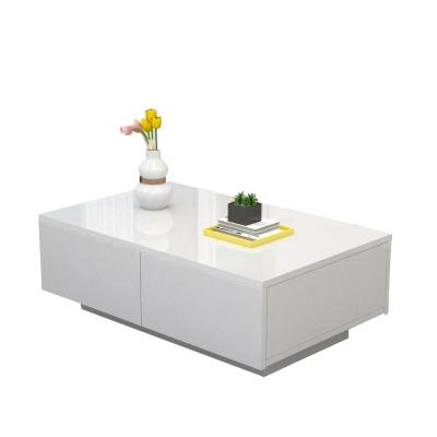 China modern high gloss modern coffee table with 4 drawers in the living room for sale