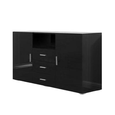 China (Others) Large Adjustable Black High Gloss 2 Door 3 Drawer Sideboard Sideboard for sale