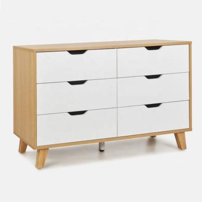 China White OAK (Other) Adjustable Wooden Dresser 6 Drawers for sale