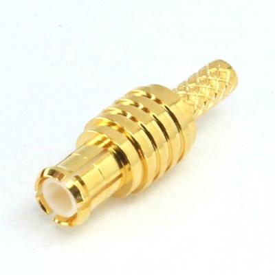 China MCX Straight Crimp Type Plug 50/75 Ohm F161-112X for sale