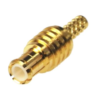 China MCX Straight Crimp Type Plug 50/75 Ohm F161-112X for sale