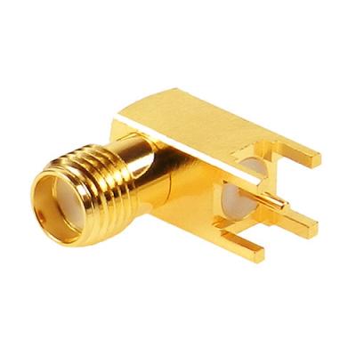 China Right Angle Type Rectangular SMA Jack PCB Mount Cube 50 Ohm S-IPC-209RC for sale