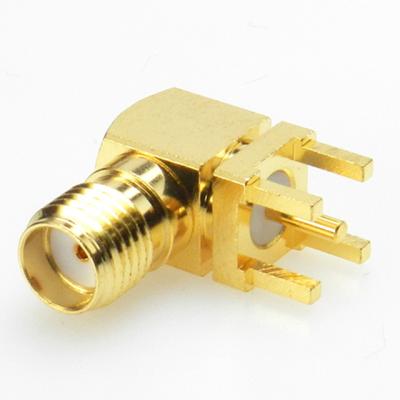 China Short Wire 50 Ohm SMA Jack PCB Mount Right Angle Type S-IPC-209ST for sale