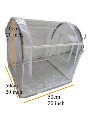 China Easily Assembled 50*50*50cm PE PVC Coating Plastic Sheet Tunnel Mini Winter Home Greenhouse Stainless Tiny Portable Small Frame for sale