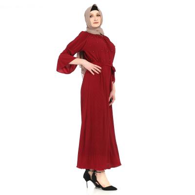 China Hometextile Women Fabric Loose Abaya Elastic Knitted Muslim Dresses For Sale for sale