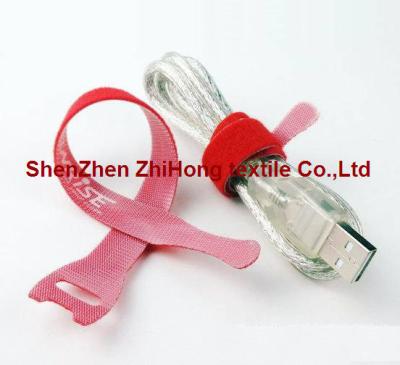 China Back to back double sided one strap hook and loop cable tie for sale