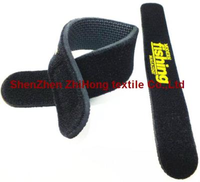 China Logo waterproof Diving fabric hook loop cable tie binding straps for sale