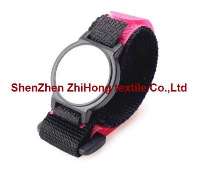 China OEM wholesale hook and loop sewn nylon watch strap with buckle for sale