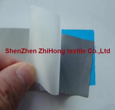 China Hi-vis PET glass bead heat transfer reflective material film for sale