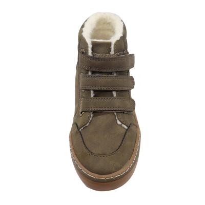 China Casual/soft wear resistance//Boy's thick non-slip leather warm children's shoes boy's anti-slip modern child khaki style shoes for sale