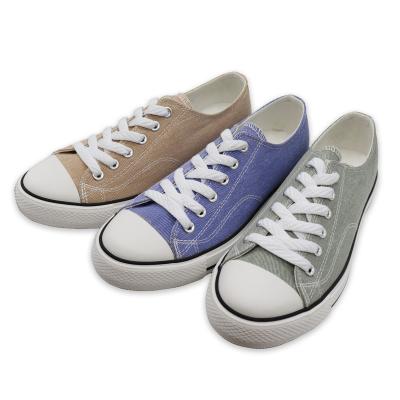 China Fashion Trend Manufacturer Supply Canvas Women's Shoes Washed Canvas Women's Casual Shoes for sale