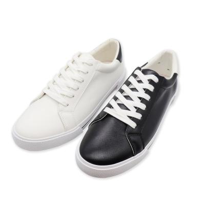 China Fashion trend simple and flexible flat white shoes comfortable men's low-cut lace-up shoes for sale