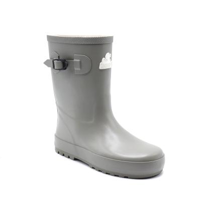 China Gray rubber rain rubber boots safety rain rubber boots fashion trend logo rain boots custom waterproof work boots for sale