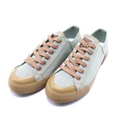 China Fashion Trend Classic Vintage Canvas Shoes Green Washable Soft Unique Shoes Without Grinding Feet for sale