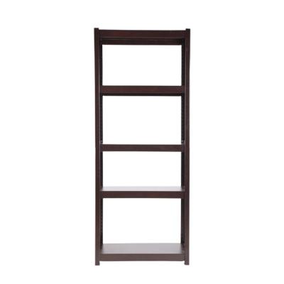 China Suitable for 5 Tier Corrosion Protection Metal Red Corner Display Interior Slotted Steel Shelved Storage Goods Shelves Units for sale