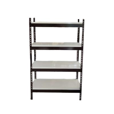 China Suitable For Storage Goods Angle Adjustable External Slotted Steel 4 Tier Warehouse Rack Goods Shelves For Storage for sale