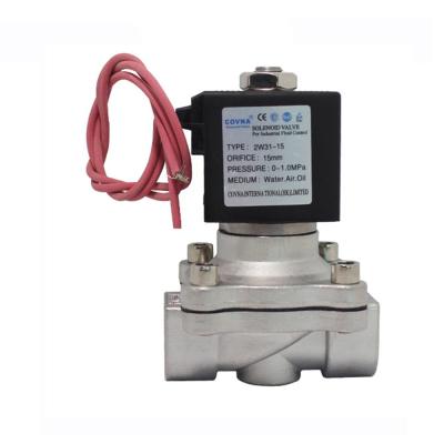 China COVNA DN50 2 Inch 2 Way 120V Stainless Steel Natural Gas LPG General Normally Open Solenoid Valve for sale