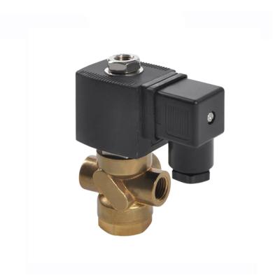 China COVNA General DN8 1/4 Inch DC 12V Three Way Universal Operation Solenoid Direct Acting Brass Water Valve for sale