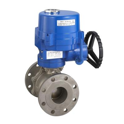 China General Explosion Proof For Diesel Oil Flange Electric Motorized Electric Actuated Ball Valve With Manual Wheel for sale