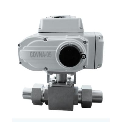 China General COVNA DN40 1.5 Inch 2 Way 24 Volt 5000 PSI High Pressure Stainless Steel Ball Valve With Drive Motor Electric Ball Valve for sale