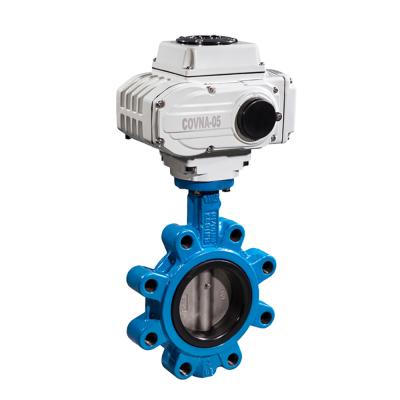 China COVNA General DN50 2 Inch ANSI Steel Rubber Class 150 EPDM Seat Hook Type Cast Iron 12 Volt Modulating Electric Actuator Butterfly Valve for sale