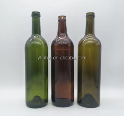 China Waterproof 2021 Wholesales Wine Bottle 700ml 750ml Brown Glass Wine Bottle Odd Shaped Glass Bottle for sale