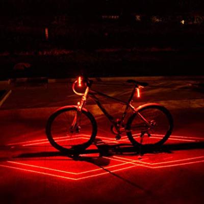 China 2020 Newest USB Bike Laser Signaling Light Bicycle Laser Fill Rear Light L14* W9* H3cm à venda