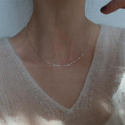 China FASHIONABLE luxury accessories slim woman's clavicle chain 925 sterling silver xu ping for sale