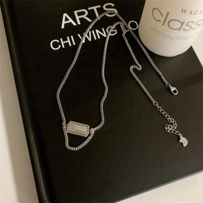 China Hiphop Jewelry New Letter Vintage Clavicle Chain Sweater Pendant Necklaces for sale