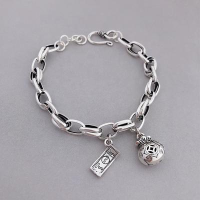 China FASHIONABLE men and women stainless steel hip hop dollar lucky bag bracelets for wholesale for sale