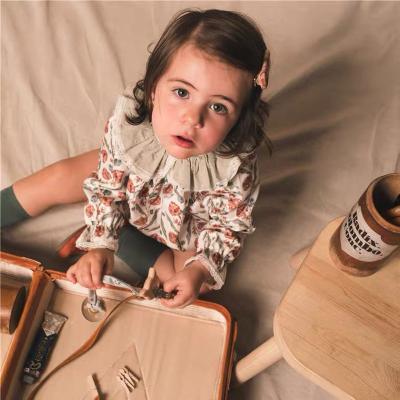 China Floral Autumn Breathable Cotton Long Sleeve Baby Knit Baby Rompers for sale