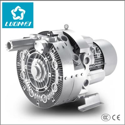 China Three Phase High Pressure Fan Blower Compressor 7.5KW 1040mbar 3 Stage Ring Blower for sale