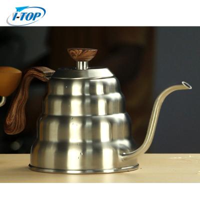 China Sustainable Arabic Stainless Steel Spill Over Coffee Gooseneck Kettle Filter Pots Cloud Shape Hand Coffee Pot for sale