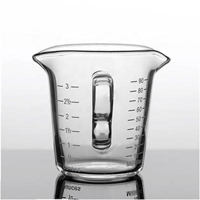 China Best Sustainable Espresso Coffee Oz Cup Double Said Milk Glass Measuring Lip Mug for sale