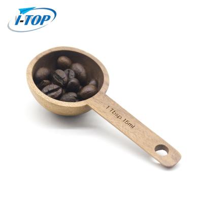 China Wholesale New Arrival Disposable Logo Mini Small Bamboo Wooden Coffee Custom Made Bean Tea Measuring Spoon for sale