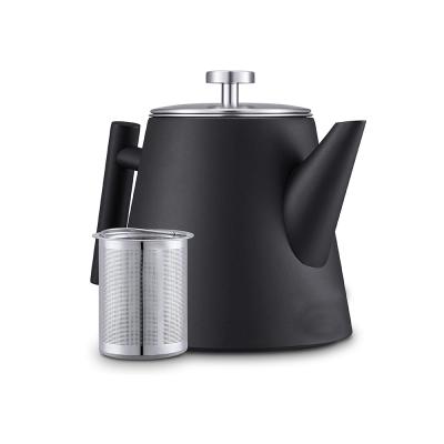 China Sustainable New Product Stainless Steel Coffee Pot Coffee Kettle Teapot With Color Plating for sale