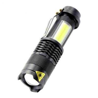 China Camping 800 Lumens Mini Linternas Taschenlampe 3 Modes Waterproof Aluminum Clip On Pocket COB Flashlight 3W Flashlight for sale