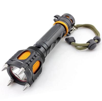 China Tactical Emergency 18650 Instant Light Self-Defense Main Outdoor Horn Attack Tail Cutter Flashlight Survival Tool Knife for sale