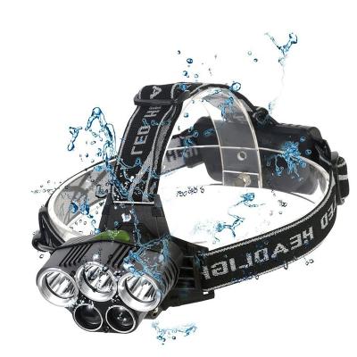 China Camping High Quality Waterproof 5 LED 25W 1800 Lumen USB Rechargeable Head Torch With 18650 Battery for sale