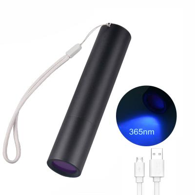 China High Power Pocket Light Industrial Ultraviolet Led USB Rechargeable 365nm UV Torch for sale