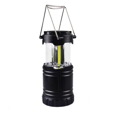 China Garden Handheld 3W AA Battery Portable Cold White COB LED Light Pop Up Vintage Camping Lantern Stand for sale