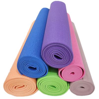 China Wholesale Yoga Mat Customized Logo Available Fitness 4mm PVC Environmental Protection Anti Slip High Density Anti Slip for sale