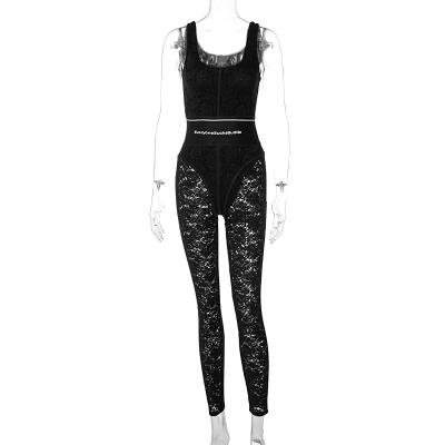 China JINPO A004-212 New Fashion Breathable Lace Stitching Thin Straps Slim Slim Overalls for sale