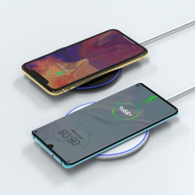 China New Ultra Thin Wireless Charger 15W 10W 5W Wireless Charging Cord Mobile Phone Protection Less Charger For Iphone Sumsung Huawei for sale