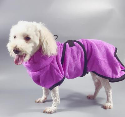 China Viable Dog Robe Super Absorbent Quick Drying Towel Dog Bathrobe Dogs Bathrobe for sale