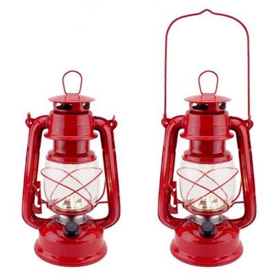 China 2021 Outdoor Portable Lighting 2 Pcs LED Kerosene Lamp Iron Candlestick Kerosene Lamps Battery Outdoor Lamp Lighting Novelty Gift Christmas Decoration for sale