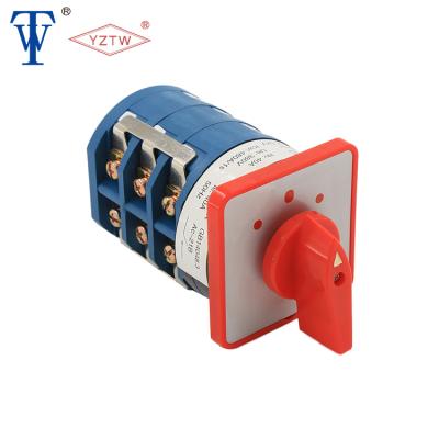 China YZTW LW5D 40A 3P LW5D-40A Electric 1-0-2 Changeover Rotary Cam Switch for sale