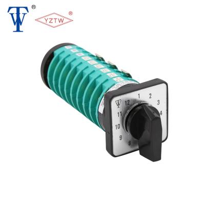 China YZTW KDHc 32A 5 Pole 12 Position Ammeter Cam Switch Rotary Switch KDHc-32A for sale